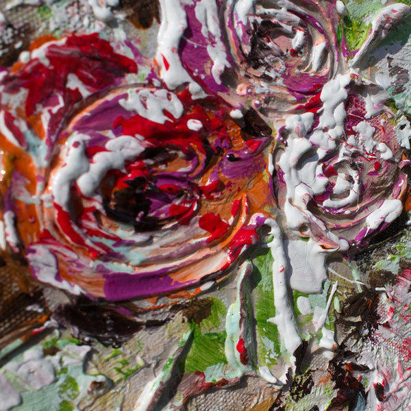 Cuadros acrílicos sobre lienzo "Jirafas" con marco – Arte moderno