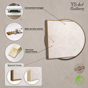 Cuadro acrílico pintado a mano con marco "El Susurro del Tiempo" – Arte abstracto estructural