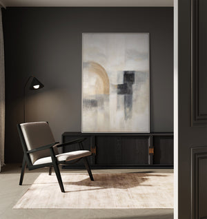 Arte Abstracto Moderno – Pintura Acrílica en Lienzo “Luz Fantasmal”