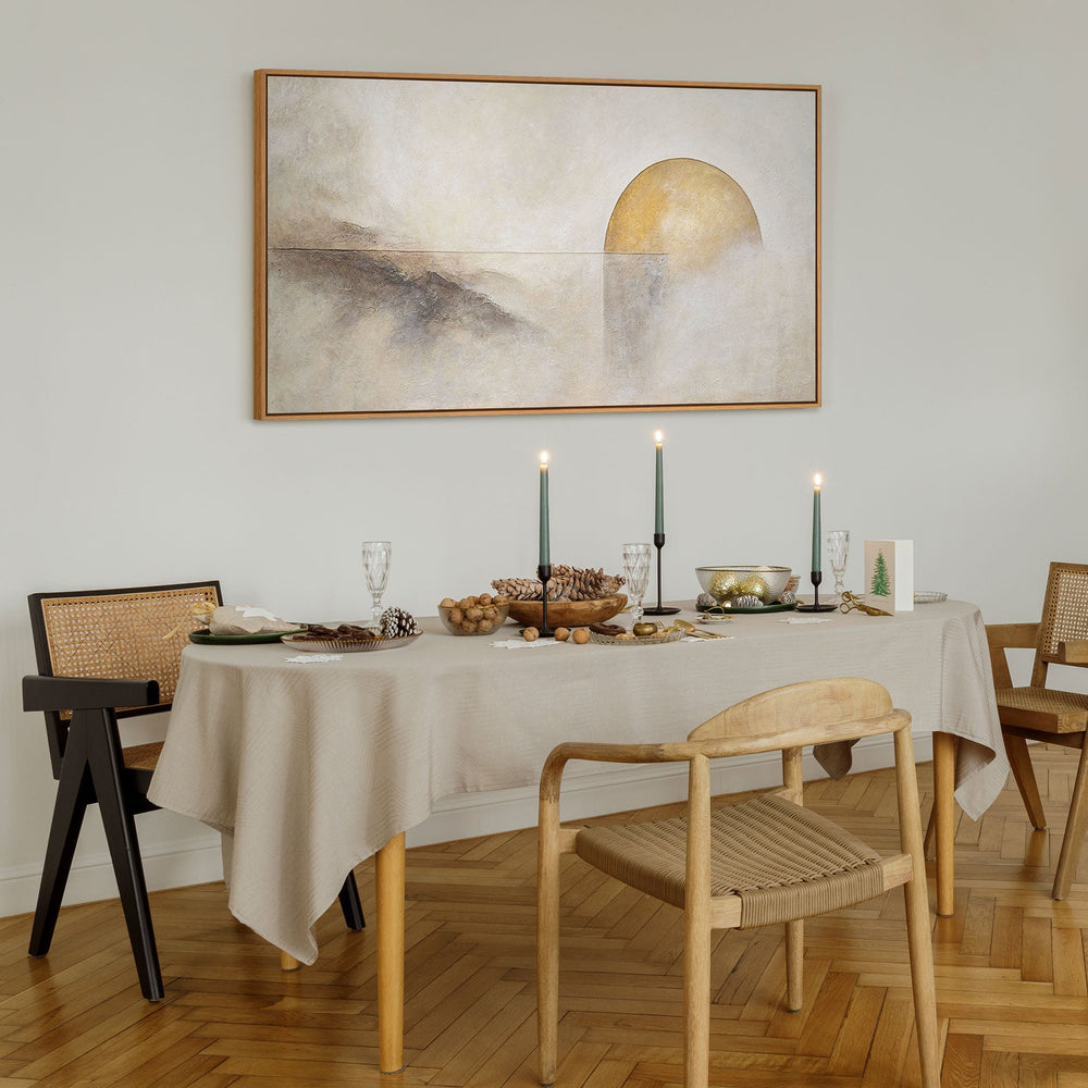 Cuadro acrílico pintado a mano sobre lienzo «Línea del horizonte» – Arte mural moderno para el salón