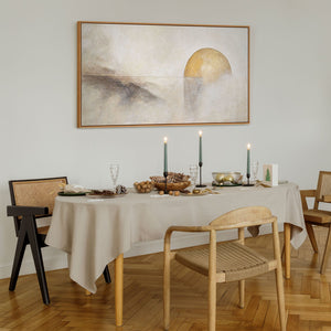 Cuadro acrílico pintado a mano sobre lienzo «Línea del horizonte» – Arte mural moderno para el salón