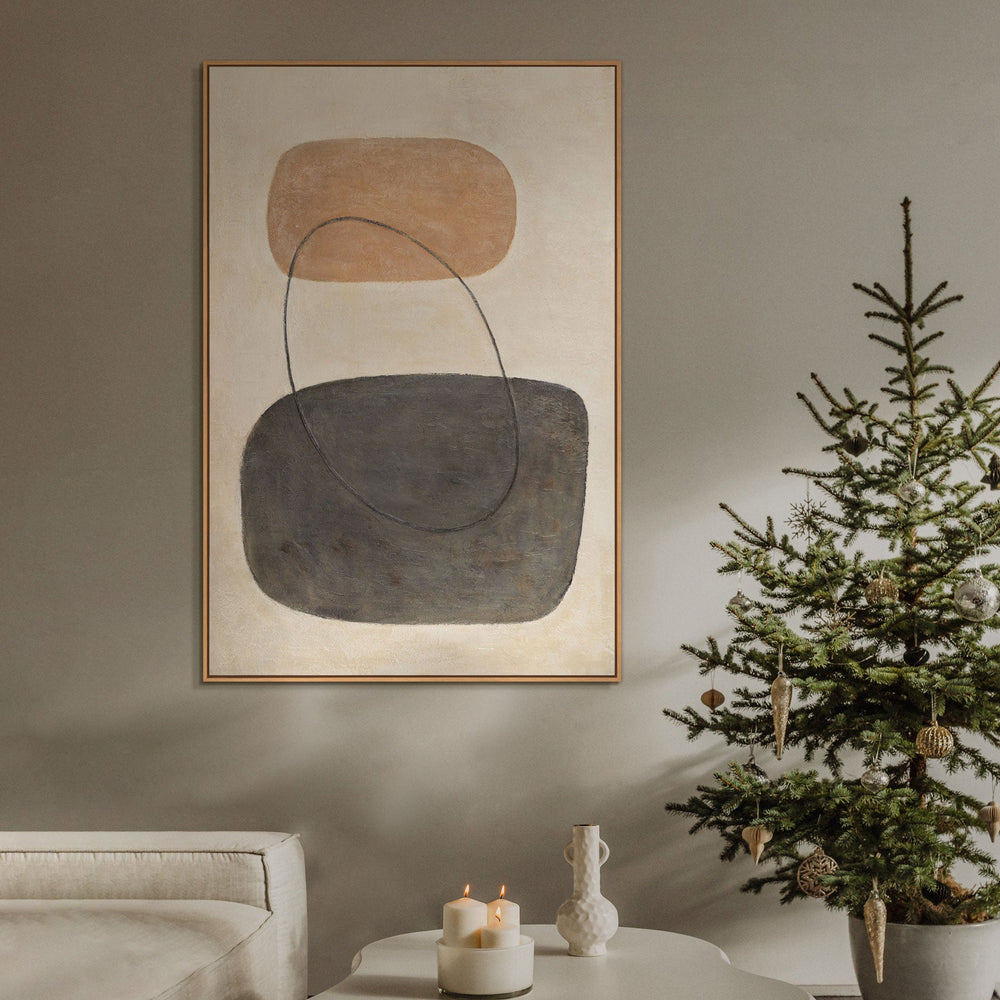 Pintura texturizada – Lienzo pintado a mano “Equilibrio de contrastes”