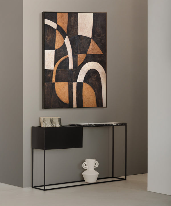 Arte Geométrico Pintado a Mano – Pintura Acrílica “Armonía de las Curvas”