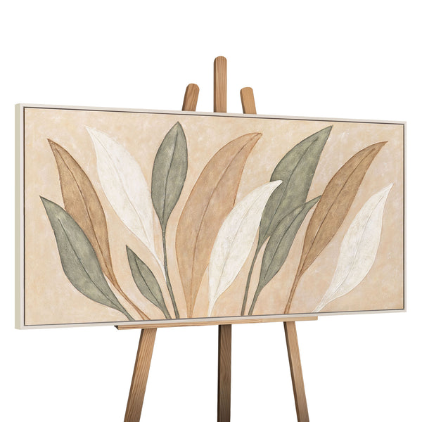 Pintura Abstracta en Lienzo “Danza de las Hojas” – Arte Pintado a Mano con Motivo Natural