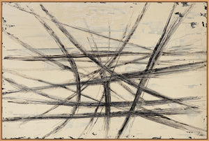 Abstraktes Wandbild in modernem Stil mit feiner Struktur und ruhiger Farbpalette