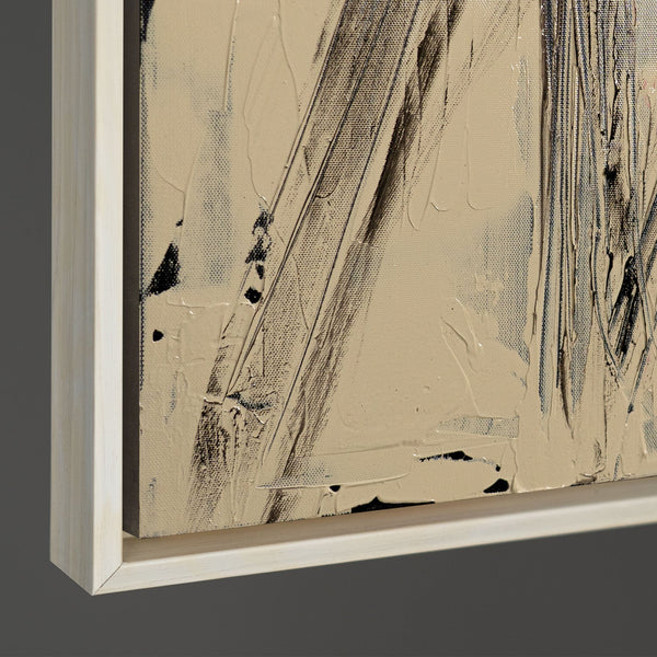 Cuadro pintado a mano sobre lienzo «Paralelos e intersecciones» – Decoración mural abstracta moderna