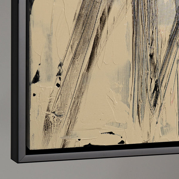 Cuadro pintado a mano sobre lienzo «Paralelos e intersecciones» – Decoración mural abstracta moderna