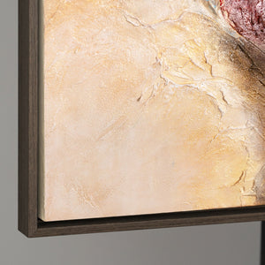 Cuadro acrílico pintado a mano con marco – Arte mural moderno en azul y rojo «Música en color»