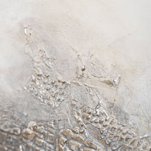 Cuadro pintado a mano con marco «Distancia Nebulosa» – Arte abstracto moderno