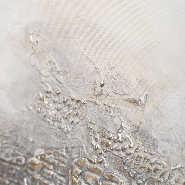 Cuadro pintado a mano con marco «Distancia Nebulosa» – Arte abstracto moderno