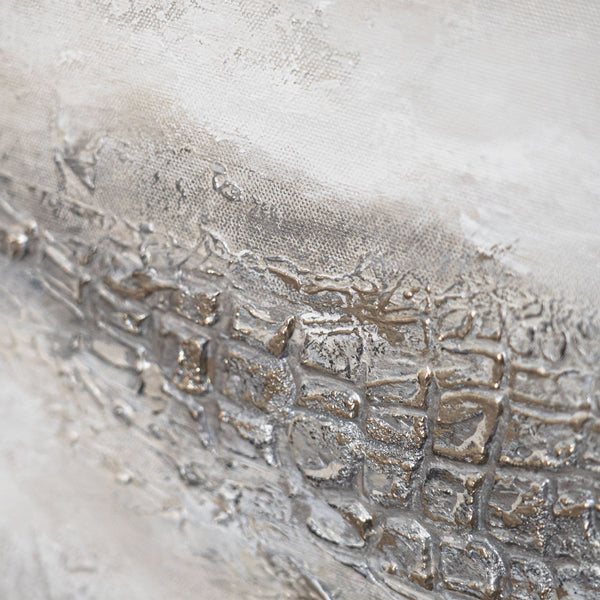 Cuadro pintado a mano con marco «Distancia Nebulosa» – Arte abstracto moderno