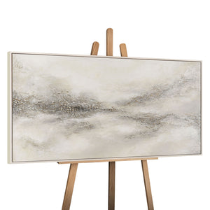 Cuadro pintado a mano con marco «Distancia Nebulosa» – Arte abstracto moderno