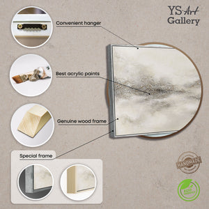 Cuadro pintado a mano con marco «Distancia Nebulosa» – Arte abstracto moderno