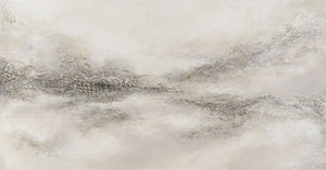 Cuadro pintado a mano con marco «Distancia Nebulosa» – Arte abstracto moderno