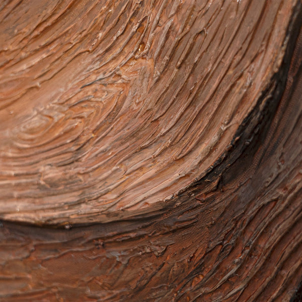 Cuadro abstracto pintado a mano "Aliento del árbol" - pintura acrílica con marco