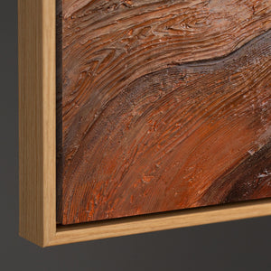 Cuadro abstracto pintado a mano "Aliento del árbol" - pintura acrílica con marco