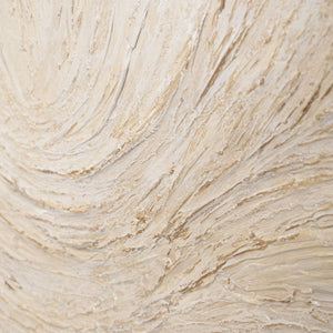 Cuadro enmarcado “Arroyo entre árboles” – Arte abstracto en tonos beige y crema