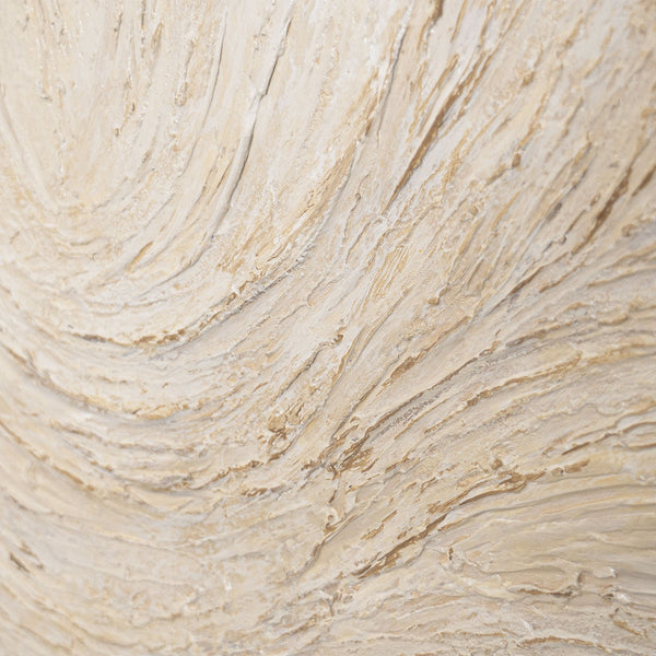 Cuadro enmarcado “Arroyo entre árboles” – Arte abstracto en tonos beige y crema