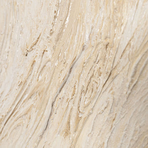 Cuadro enmarcado “Arroyo entre árboles” – Arte abstracto en tonos beige y crema