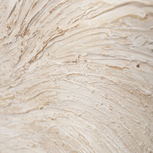 Cuadro enmarcado “Arroyo entre árboles” – Arte abstracto en tonos beige y crema