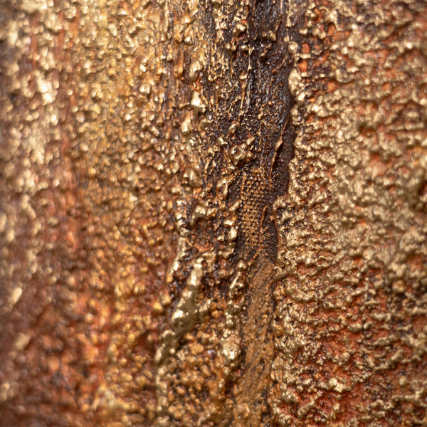 Abstraktes Gemälde auf Leinwand im Rahmen „Vertikalen der Zeit“