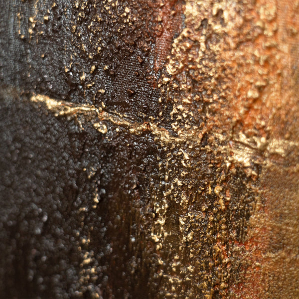 Abstraktes Gemälde auf Leinwand im Rahmen „Vertikalen der Zeit“