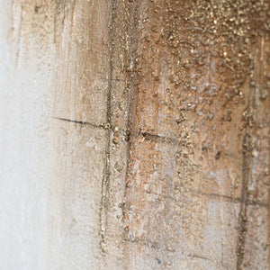 Handgemaltes abstraktes Leinwandbild im Rahmen „Honigdunst“