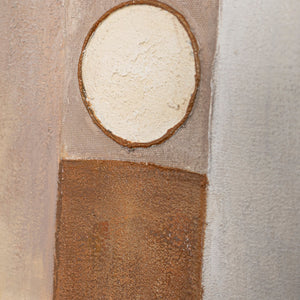 Abstraktes Wandbild mit harmonischen Formen und natürlicher Farbwirkung