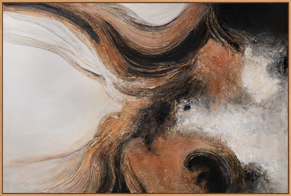 Modernes abstraktes Gemälde für stilvolle Innenräume in neutralen Farben