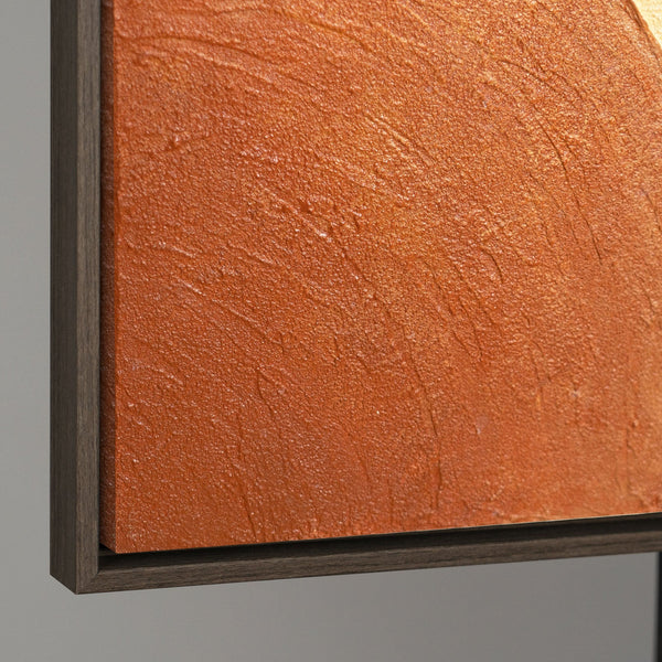 Cuadro geométrico pintado a mano "Entrelazamiento de formas" abstracto enmarcado