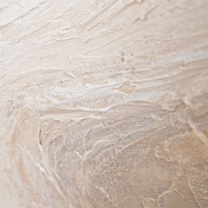 Cuadro abstracto en lienzo "Light Stream" en tonos naturales claros enmarcado.