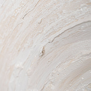 Cuadro abstracto en lienzo "Light Stream" en tonos naturales claros enmarcado.