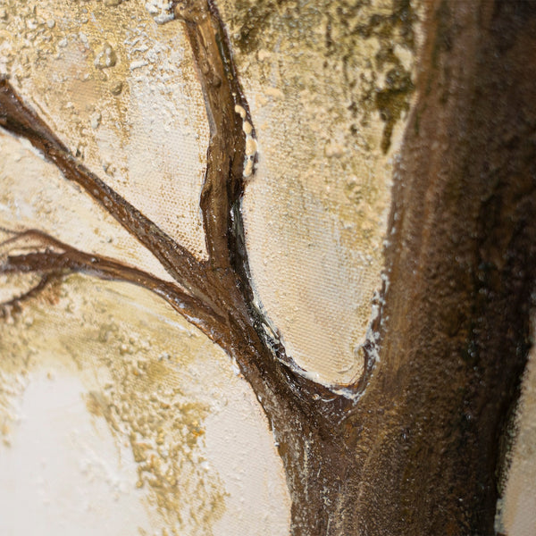 Cuadro acrílico pintado a mano «Árbol de la Contemplación» – arte mural con un motivo de árbol.