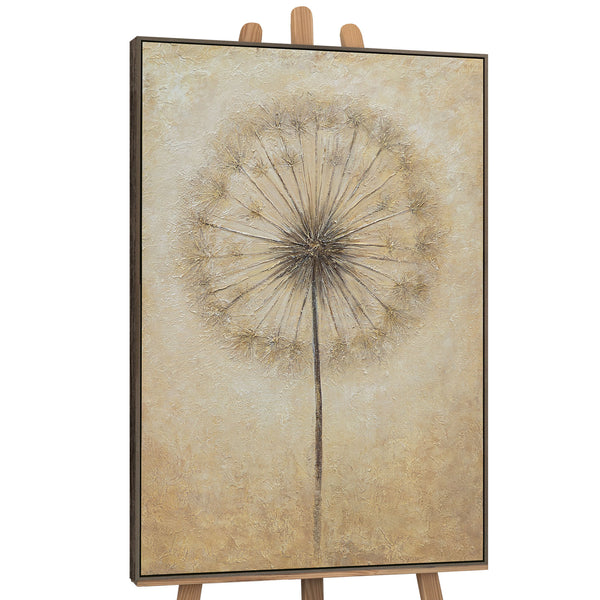 Cuadro acrílico pintado a mano «Aliento de verano» – Arte abstracto moderno con marco