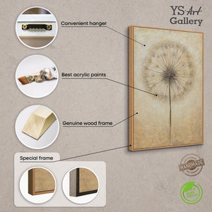 Cuadro acrílico pintado a mano «Aliento de verano» – Arte abstracto moderno con marco