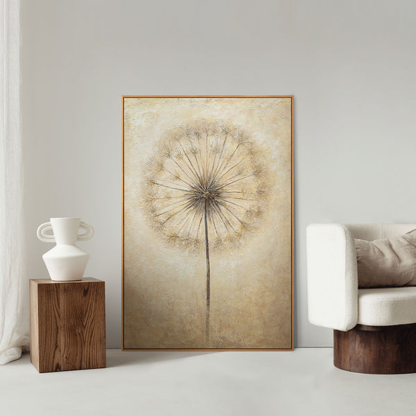 Cuadro acrílico pintado a mano «Aliento de verano» – Arte abstracto moderno con marco