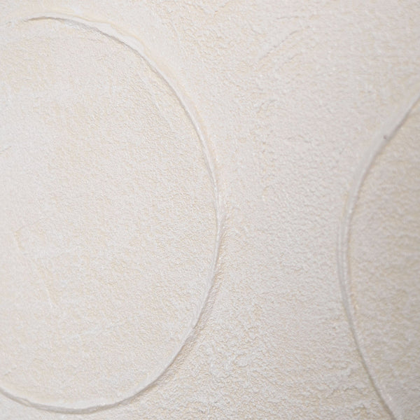 Lienzo abstracto "Código Blanco" enmarcado: arte mural moderno