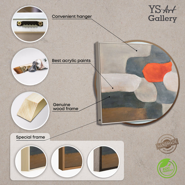 Cuadro grande para salón "Isla en llamas" sobre lienzo enmarcado