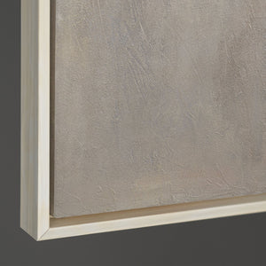 Kantenansicht Leinwand grau orange Struktur