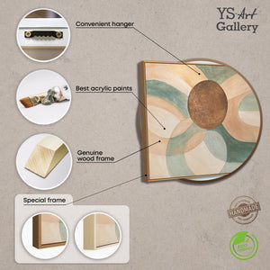 Cuadro abstracto tranquilo enmarcado en el lienzo "Ciclo de la vida"