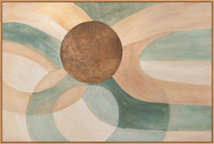 Cuadro abstracto tranquilo enmarcado en el lienzo "Ciclo de la vida"