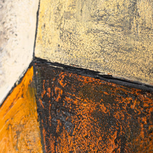 Detailaufnahme der Textur eines modernen abstrakten Wandbildes