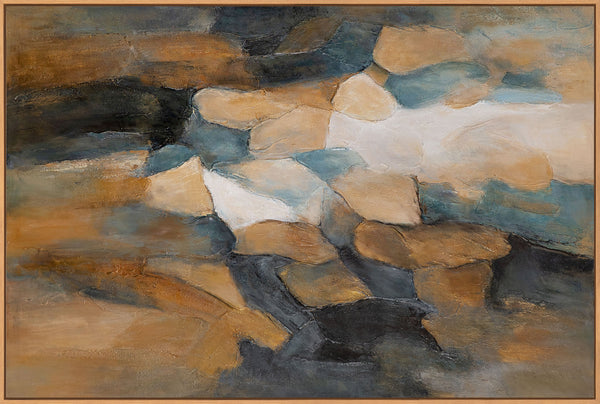 Cuadros modernos enmarcados con una textura cálida "Paleta del Atardecer"