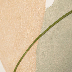 Arte abstracto sobre lienzo enmarcado con líneas suaves “Entrelazado”