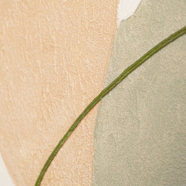 Arte abstracto sobre lienzo enmarcado con líneas suaves “Entrelazado”