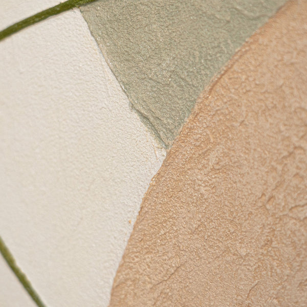 Arte abstracto sobre lienzo enmarcado con líneas suaves “Entrelazado”