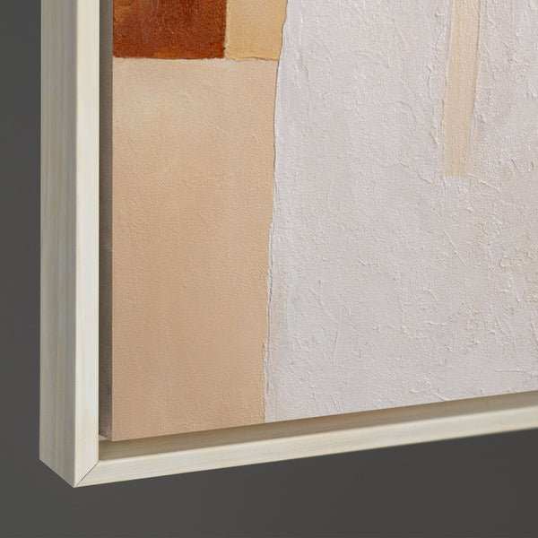 Pinturas modernas sobre lienzo enmarcadas con una estructura fluida “Aliento de Arquitectura”