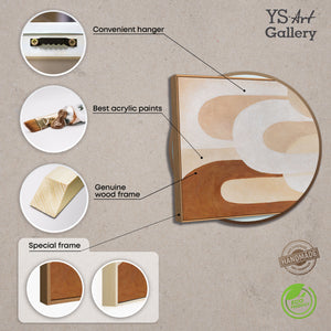 Pinturas modernas sobre lienzo enmarcadas con una estructura fluida “Aliento de Arquitectura”