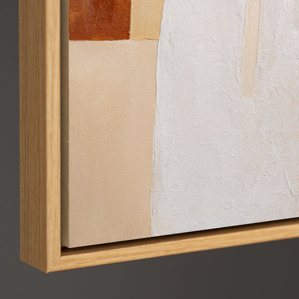 Pinturas modernas sobre lienzo enmarcadas con una estructura fluida “Aliento de Arquitectura”