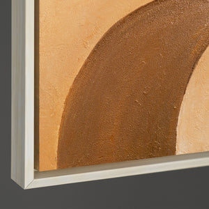 Pintura abstracta como decoración mural moderna en el contexto de "Curvatura del Horizonte".